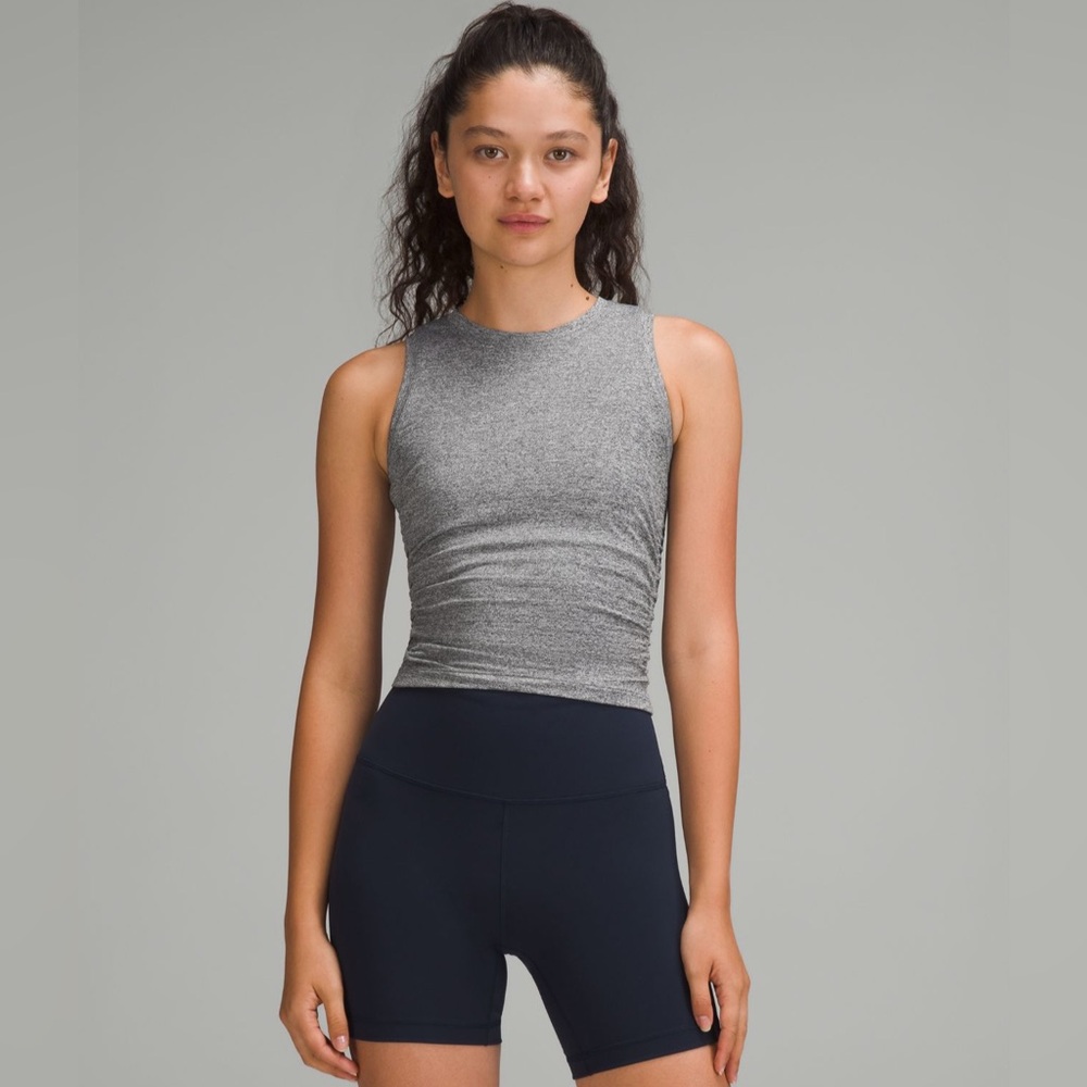 Lululemon license to train tight- fit tank top- size 6 heathered black